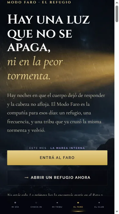El Faro de Sana Vita — refugios para los días que pesan